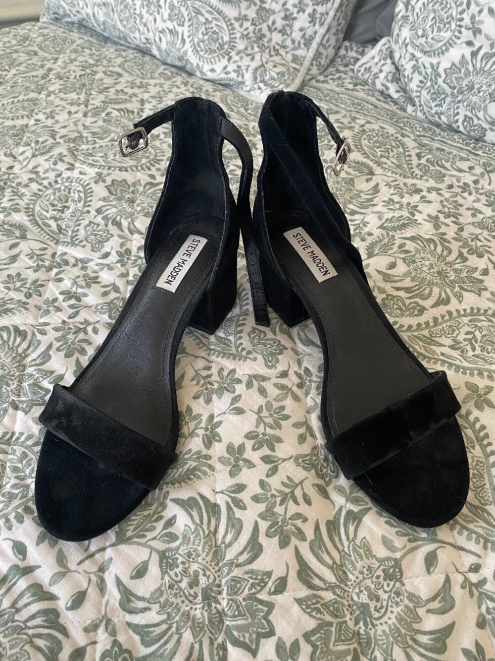 Steve Madden ankle strap block heel sandals, size 8.5